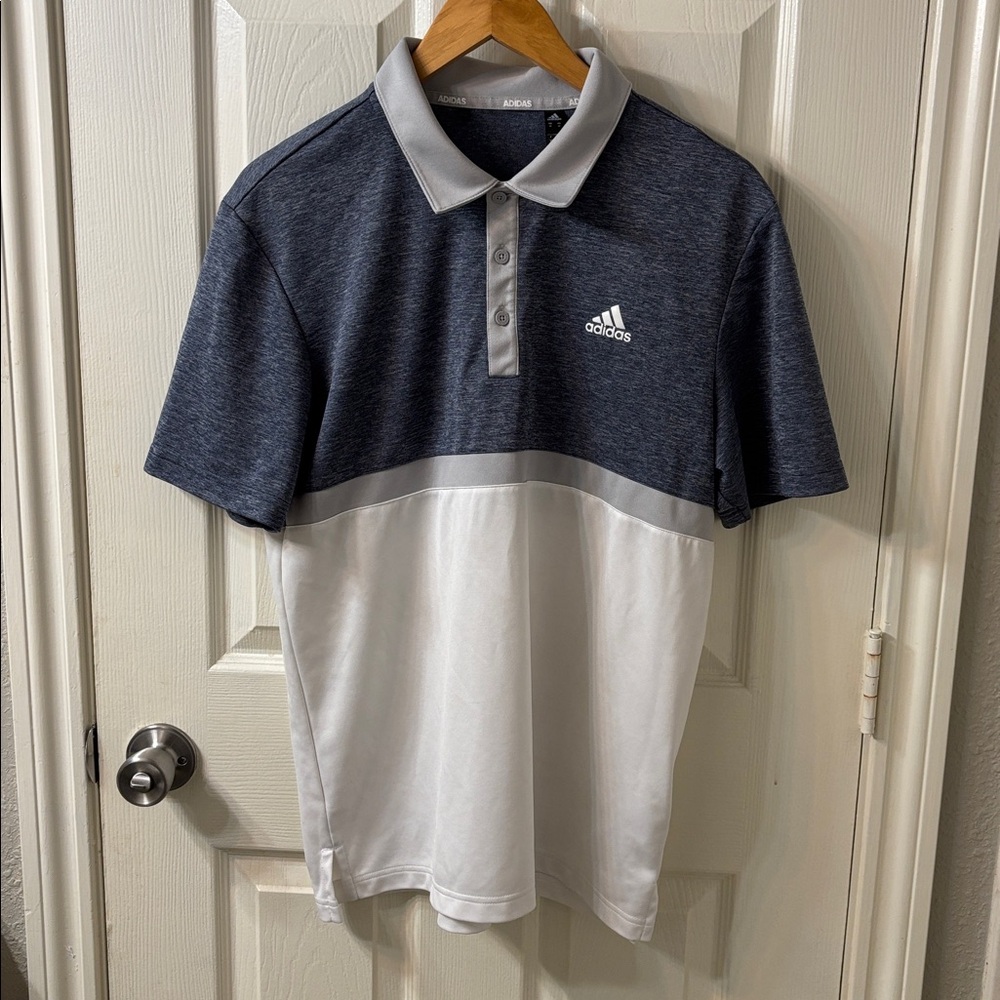 Adidas Core Color Block Golf‎ Polo Shirt Size Medium